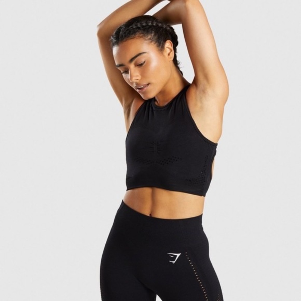 Gymshark Flawless Knit Sports Bra- Black